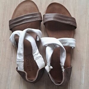 Miz Mooz Brown Leather Strappy Sandals